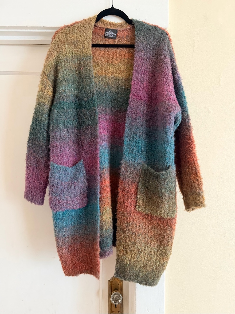 Angie Multicolor Gradient Open-Front Cardigan